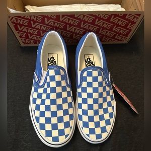 Blue checked vans